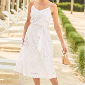 Lily Pulitzer | Pier Midi Skirt | Resort White Sunshine Eyelet